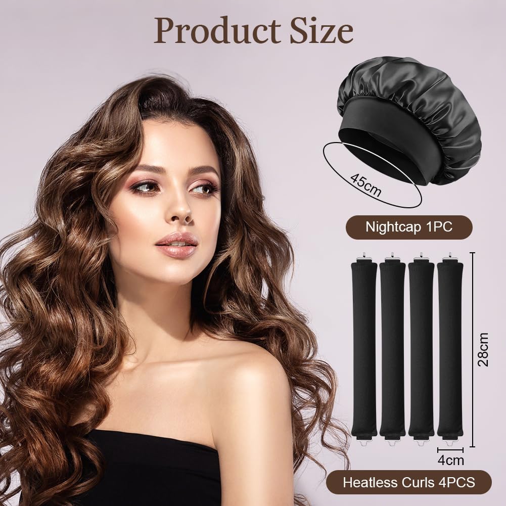 Detalle de AOOWU Heatless Curls Band (5-teilig) – Overnight Lockenwickler ohne Hitze