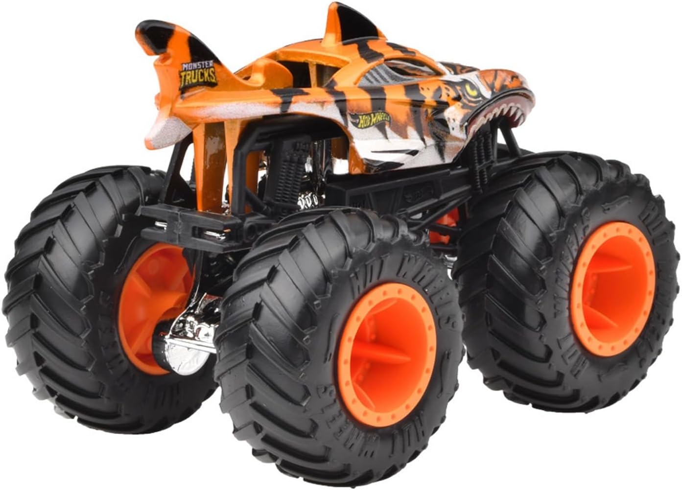 Detalle 1 de Hot Wheels JGR02 モンスタートラック タイガー・シャーク 1:64 クラッシュカー付き