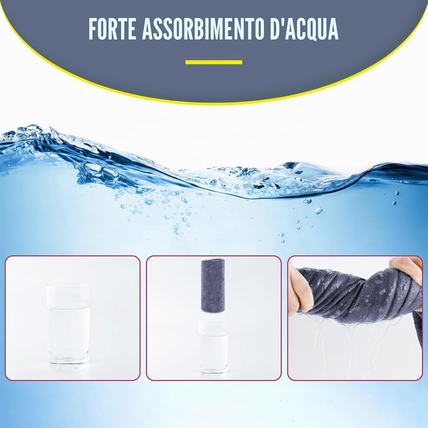 Detalle de Dunsoo Asciugamano Fitness I 120x50 cm: microfibra assorbente con tasca con zip per palestra