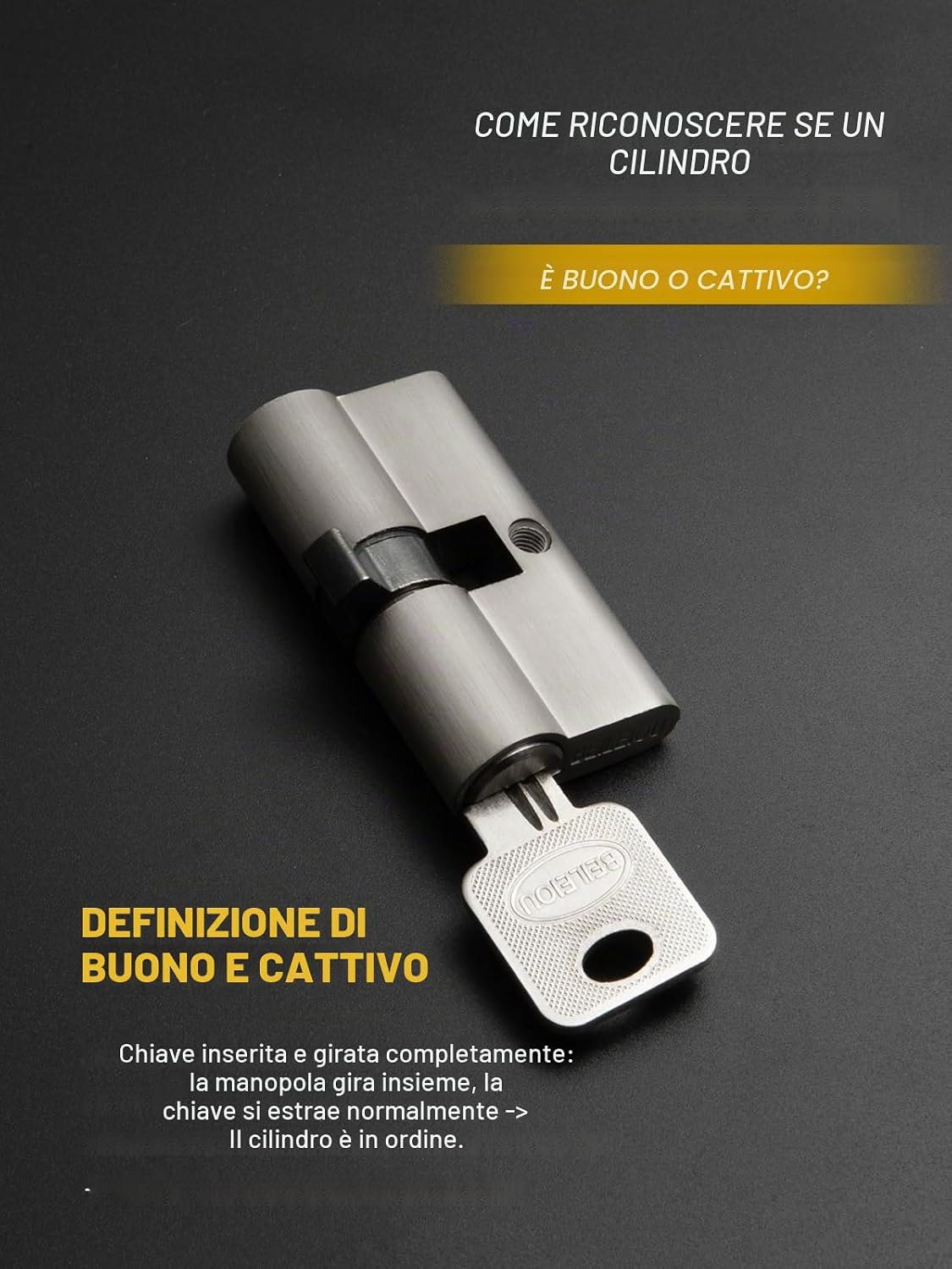 Detalle de Cilindro di chiusura profilato 60mm (30/30) con 8 chiavi: sicurezza e versatilità per la tua porta