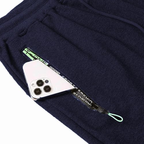 Detalle 2 de ZOXOZ Verano Pantalón Corto Hombre Shorts con Bolsillos Laterales – Algodón y Elástico, Azul L