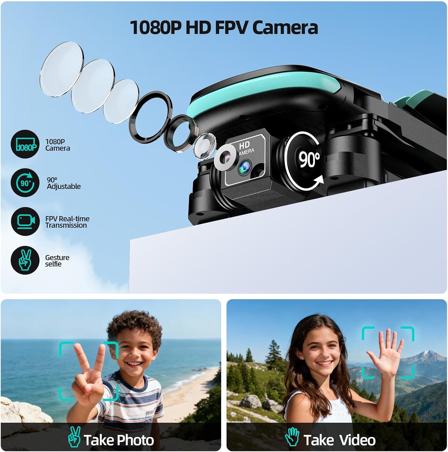 Thumbnail 1 de 1080P Mini Drone with Camera