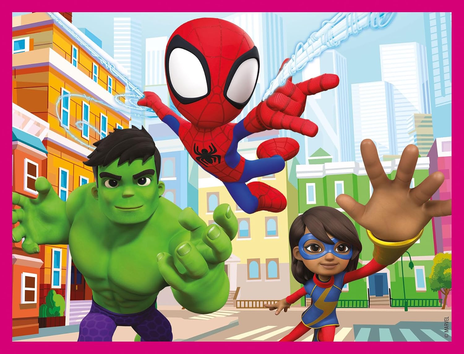 Detalle de Clementoni Marvel Spidey and His Amazing Friends 12 Würfel Puzzle 41198 – Geschicklichkeitsspiel ab 3 Jahren