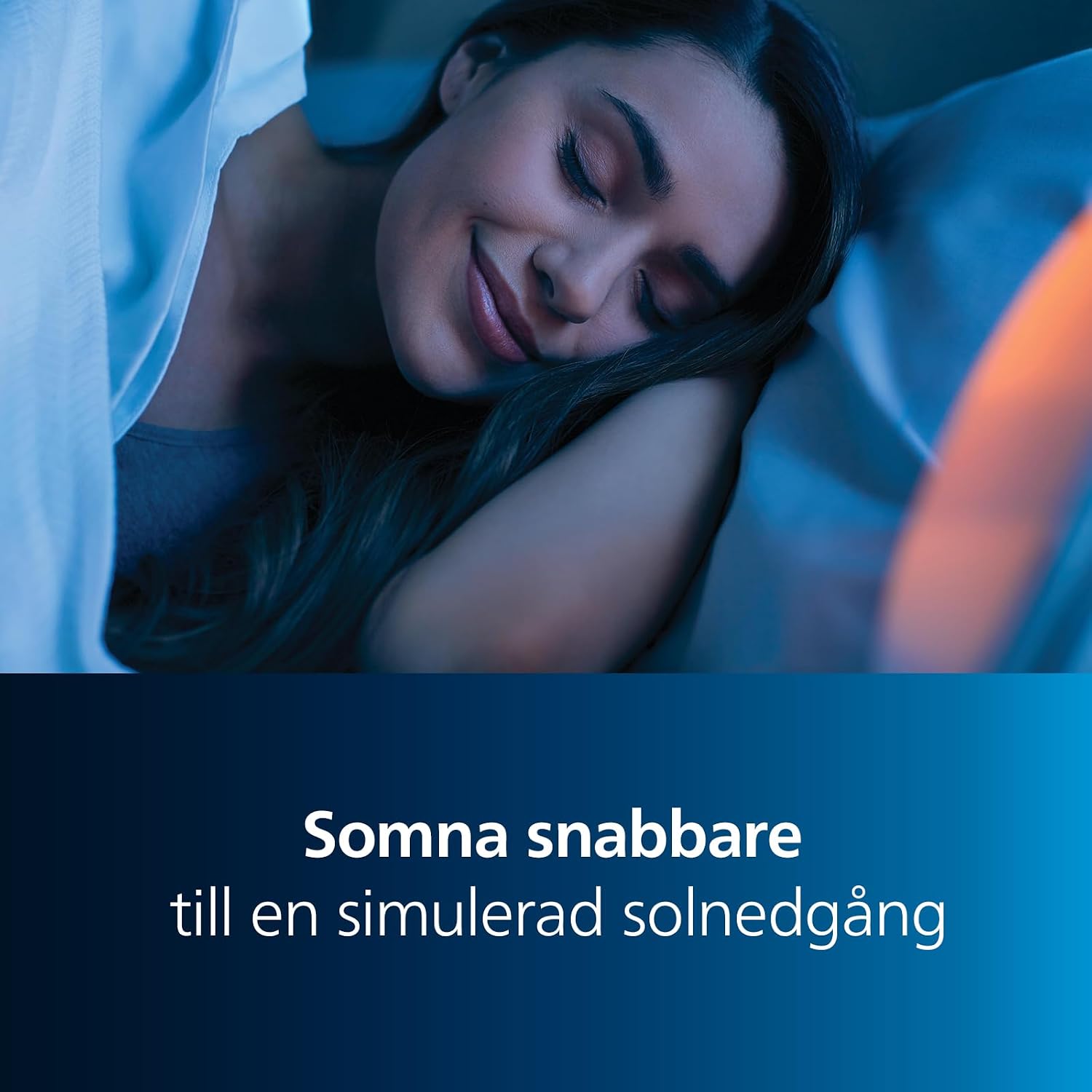 Detalle de Philips SmartSleep HF3532/01 väckningslampa med USB, 20 ljusnivåer och 7 ljud