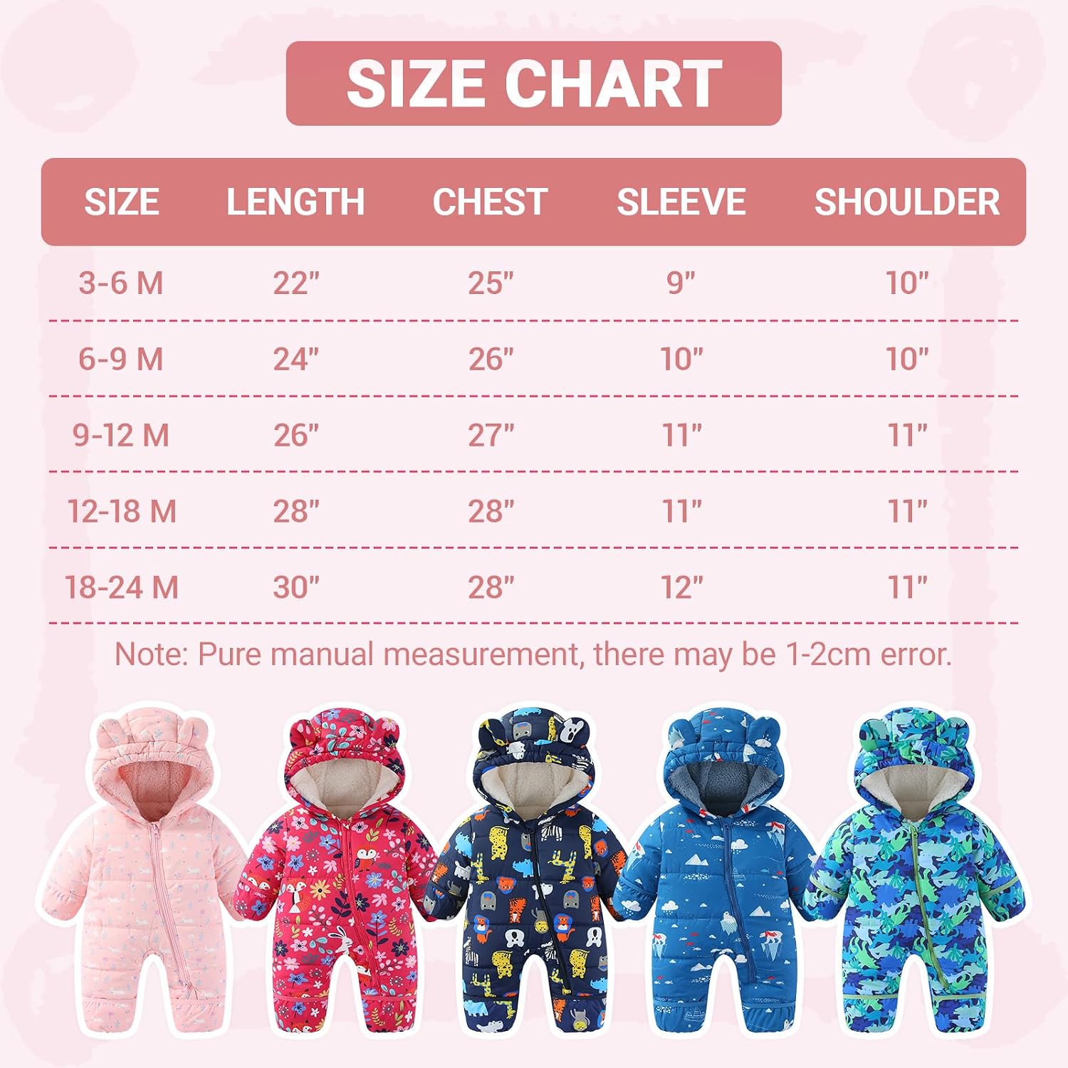 Thumbnail 6 de WYTbaby Baby Snowsuit 3-24 months