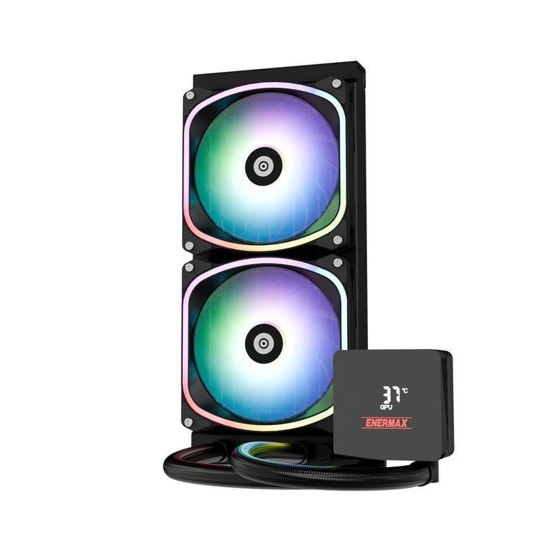 Detalle 2 de Enermax Aquafusion II 240 mm: Refrigeración líquida AIO con 2 ventiladores ARGB y control por app