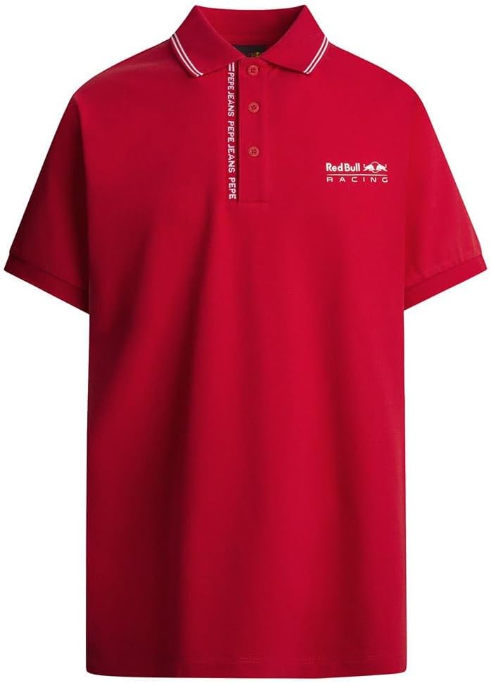 Detalle de Polo Red Bull Racing x Pepe Jeans RBR Tipped Logo – Homme