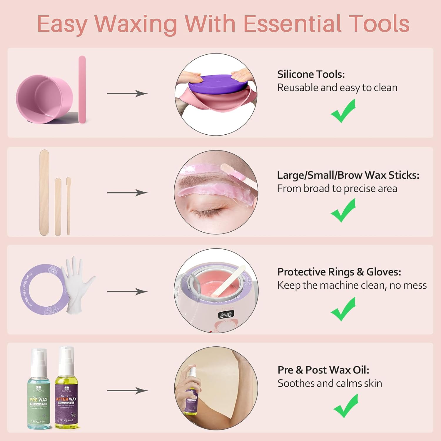 Thumbnail 6 de BLITZWAX Brazilian and Bikini Waxing Kit, 6 Packs