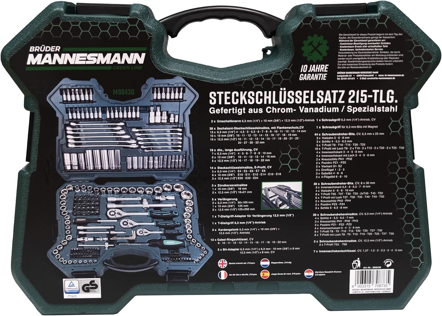 Thumbnail 5 de Mannesmann M98430 - Maletín de herramientas completo