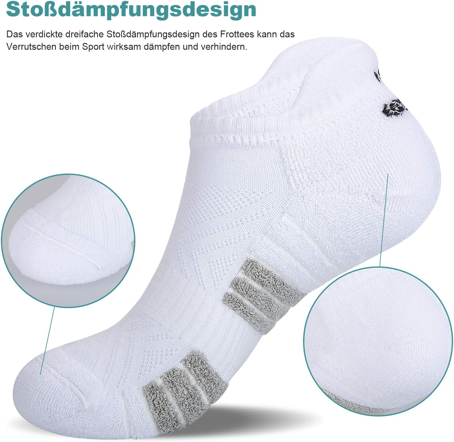 Thumbnail 5 de anqier Sneaker Socken 6 Paar für jeden Tag
