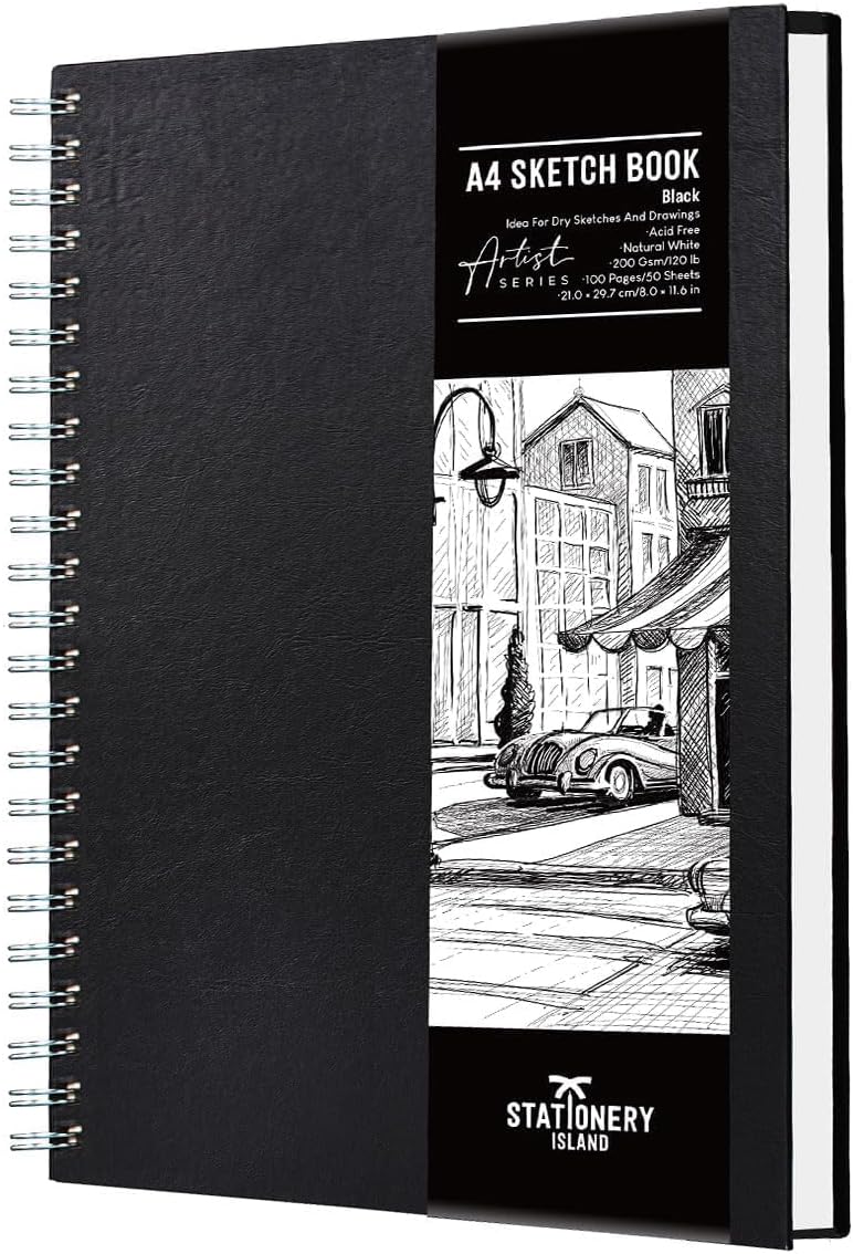 Detalle de Stationery Island A4 Skizzenbuch mit 200 Seiten