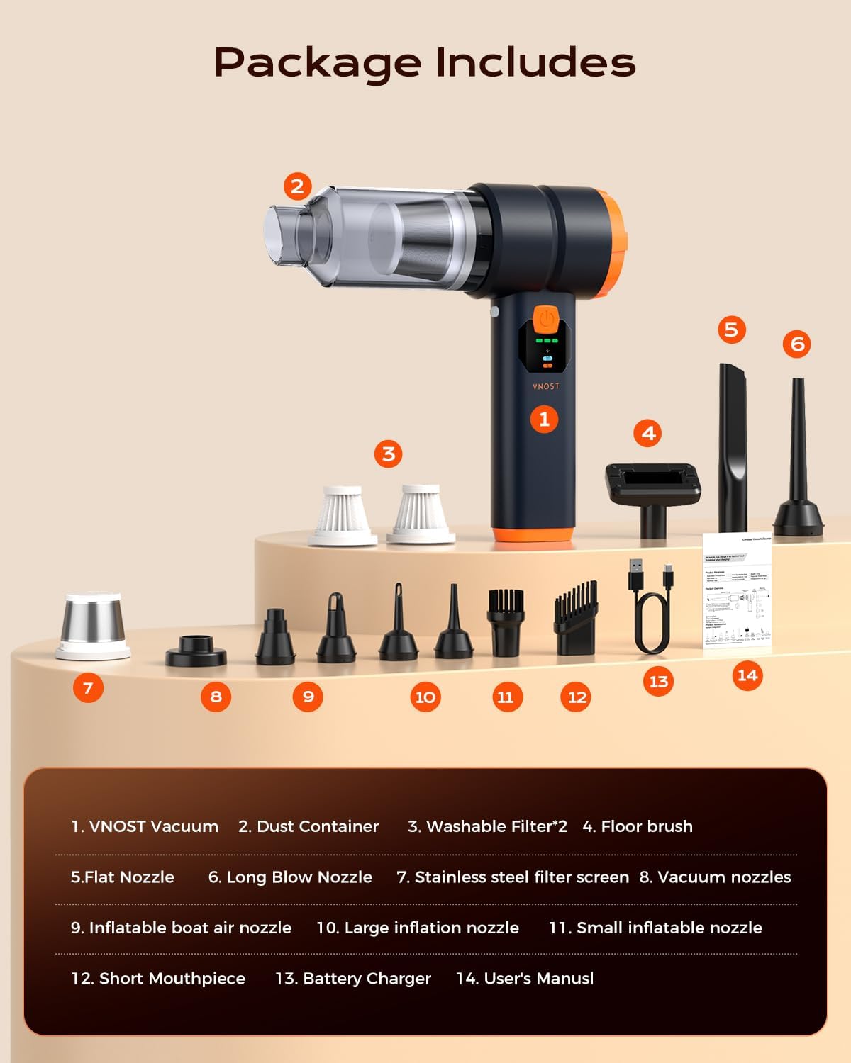 Thumbnail 4 de Portable 4-in-1 Cordless Car Vacuum