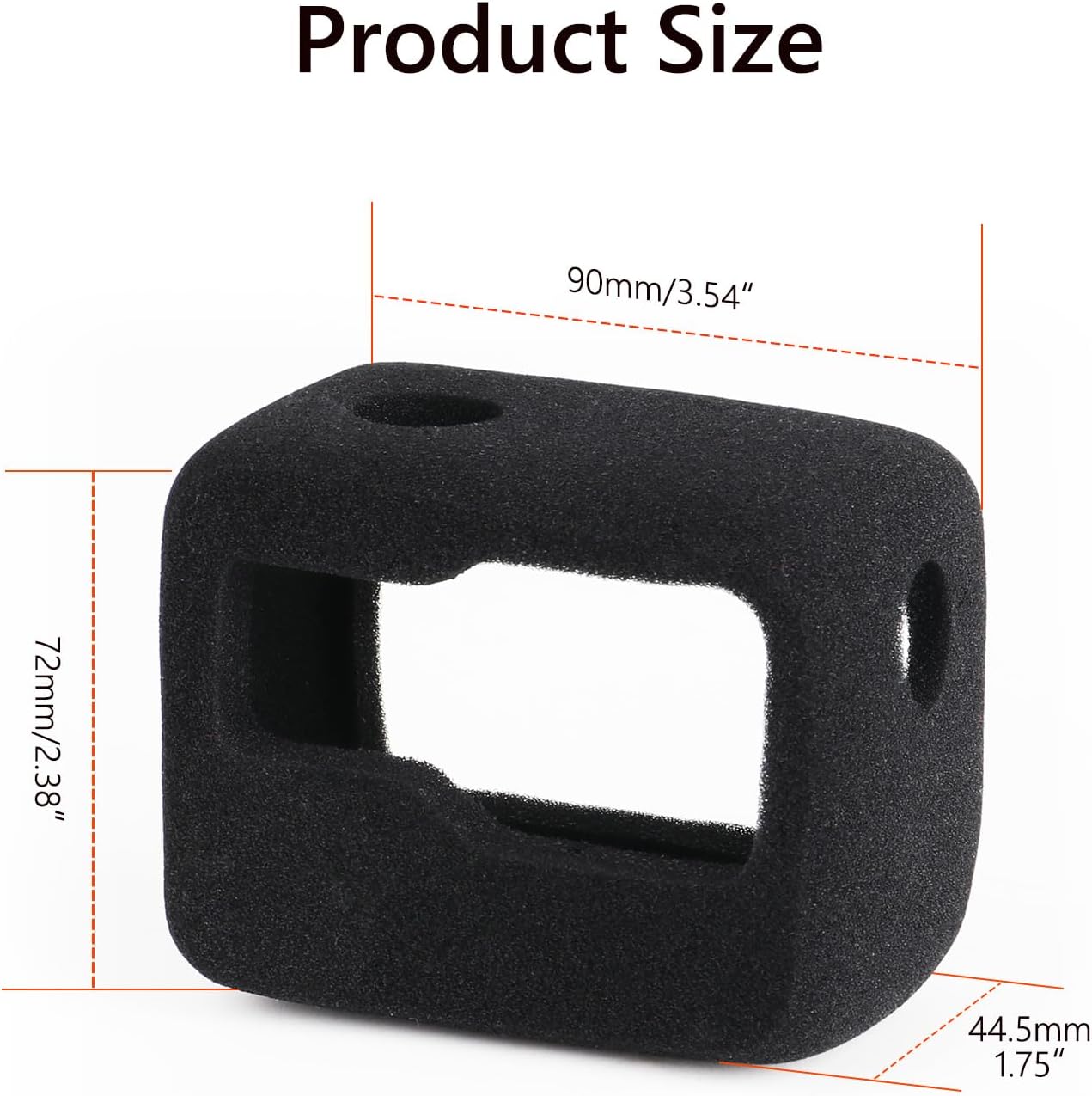 Detalle de HSU 2-Pack Foam Windslayer for Insta360 Ace Pro 2 (wind noise reduction housing)