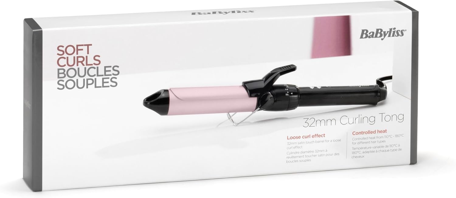 Thumbnail 5 de BaByliss 32 mm Lockenstab C332E (Turmalin-Keramik) für große Locken – 10 Temperaturstufen, frizzarme Ergebnisse