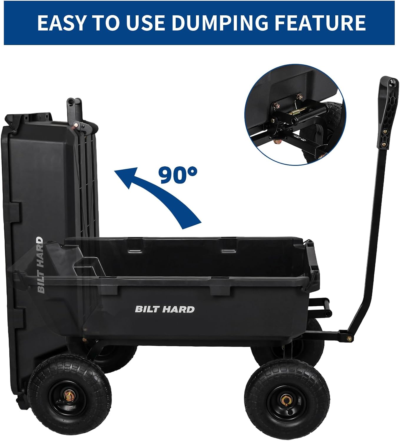 Detalle 2 de BILT HARD Garden Dump Cart 5 Cu. Ft.