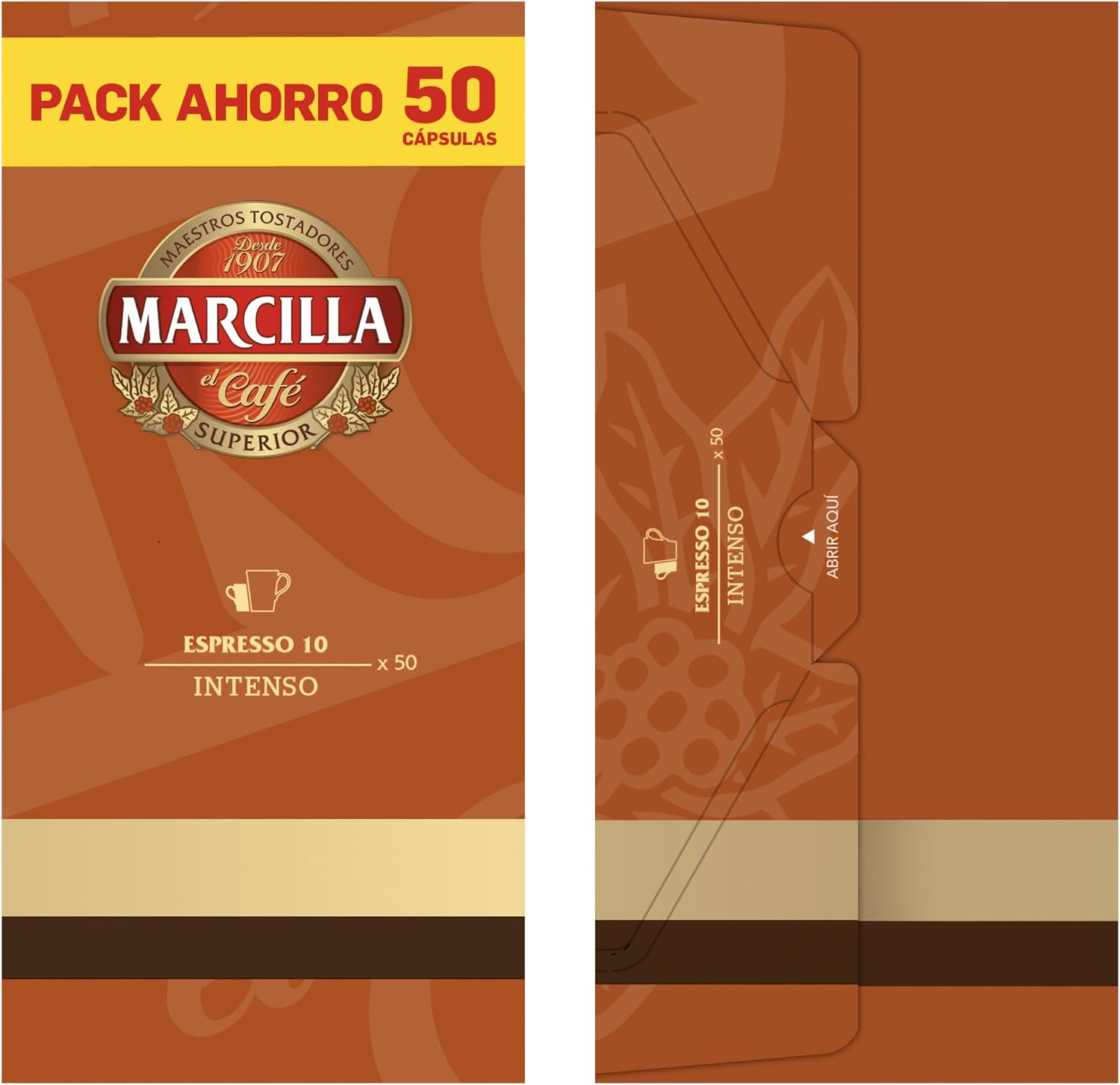 Detalle de Marcilla Cápsulas de Café Intenso Intesidad 10 | 50 cápsulas compatibles Nespresso