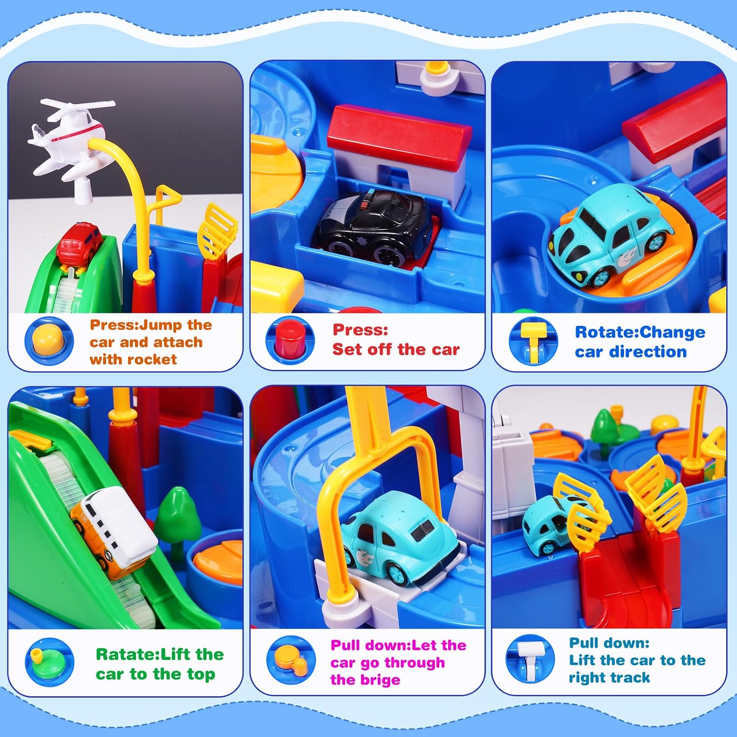 Detalle de EUTOYZ Car Adventure track toy for ages 3–6