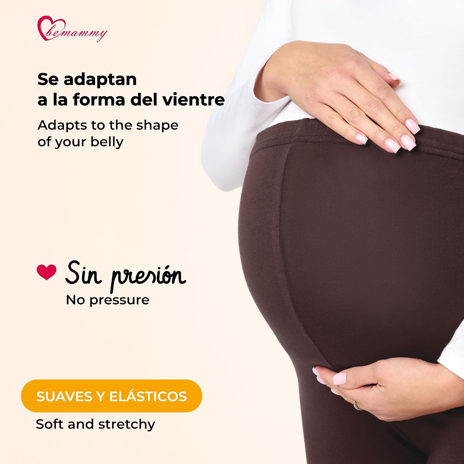 Detalle de Be Mammy Umstandsleggings Be20-229 Leggings 3/4 mujer