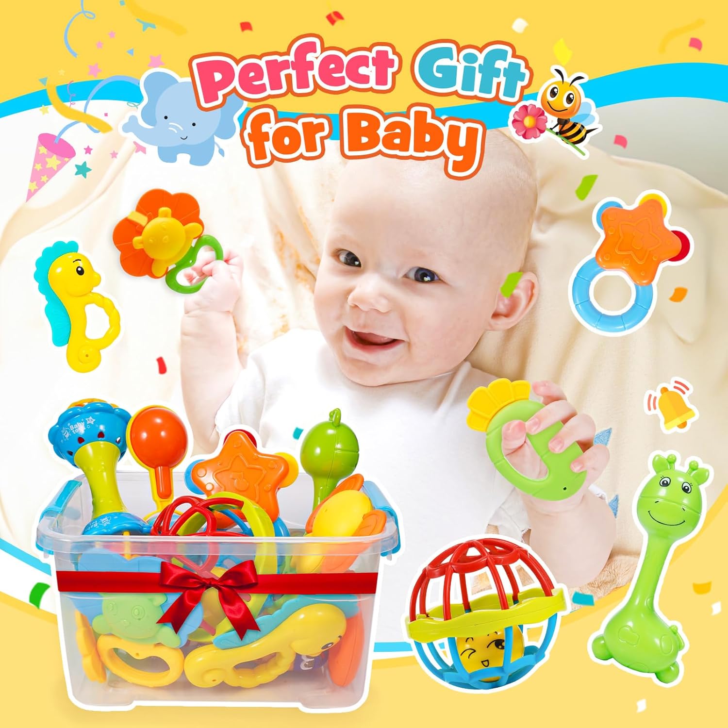 Thumbnail 6 de Wootoyz Baby Rattle Set 0–6 months