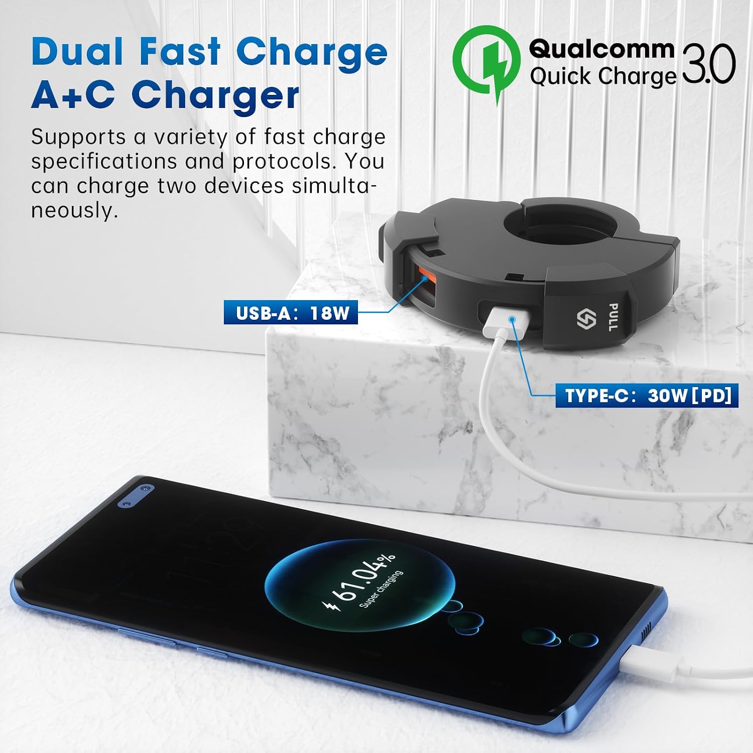 Thumbnail 2 de Kriogor Motorcycle USB Charger with QC 3.0 18W & 30W Type-C Port – IP65 Waterproof & Dustproof