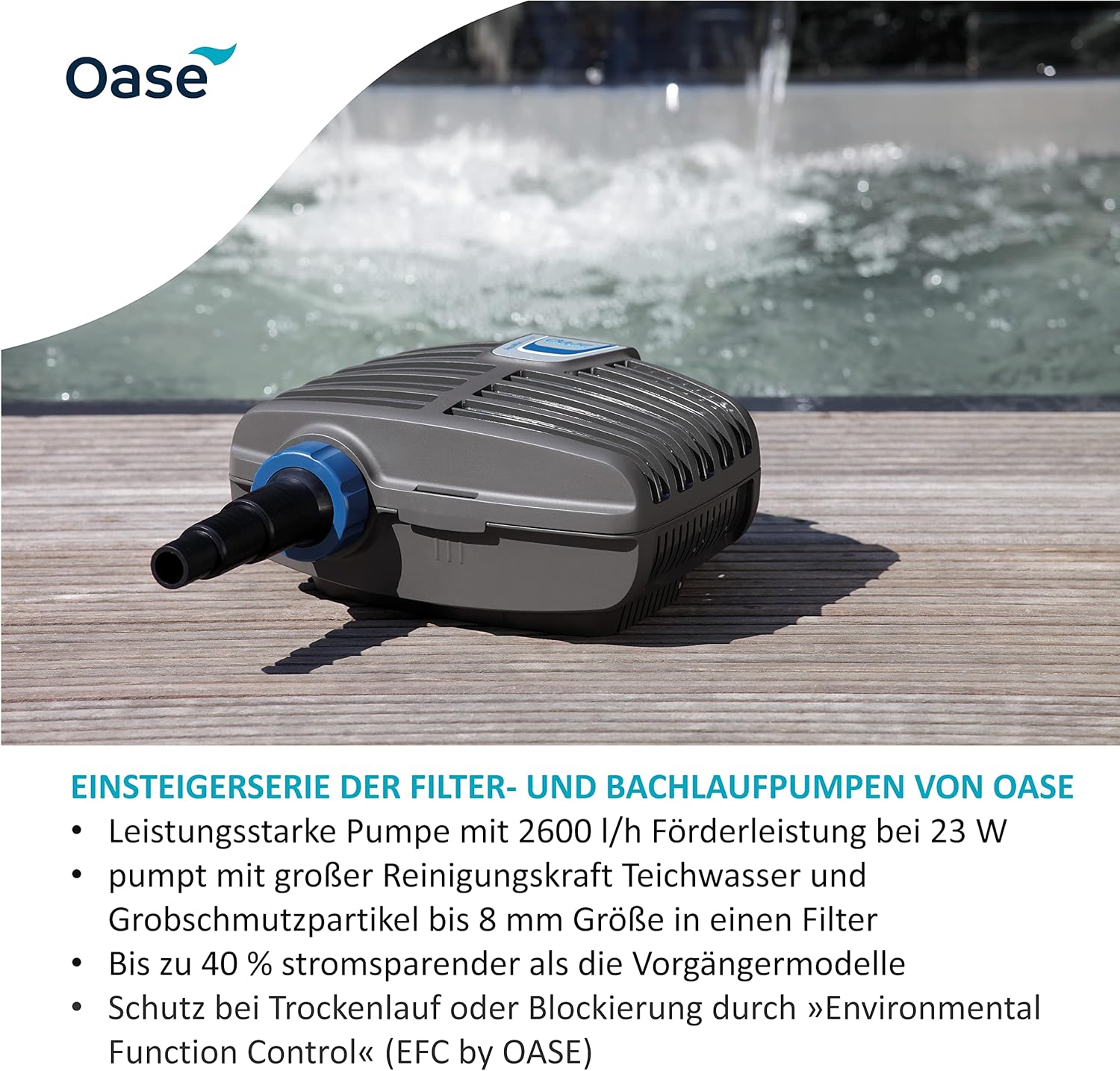 Thumbnail 1 de OASE AquaMax Eco Classic 2500E – zuverlässige Filter- und Bachlaufpumpe mit 2500 l/h