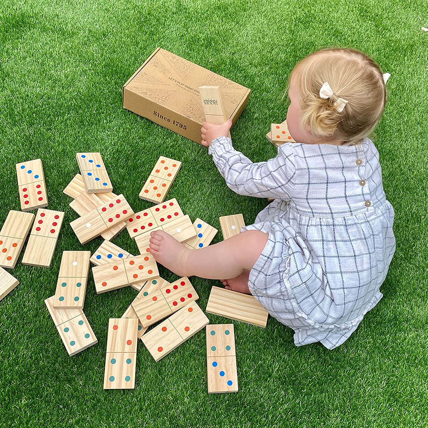 Detalle de Jaques of London giant dominoes double 6