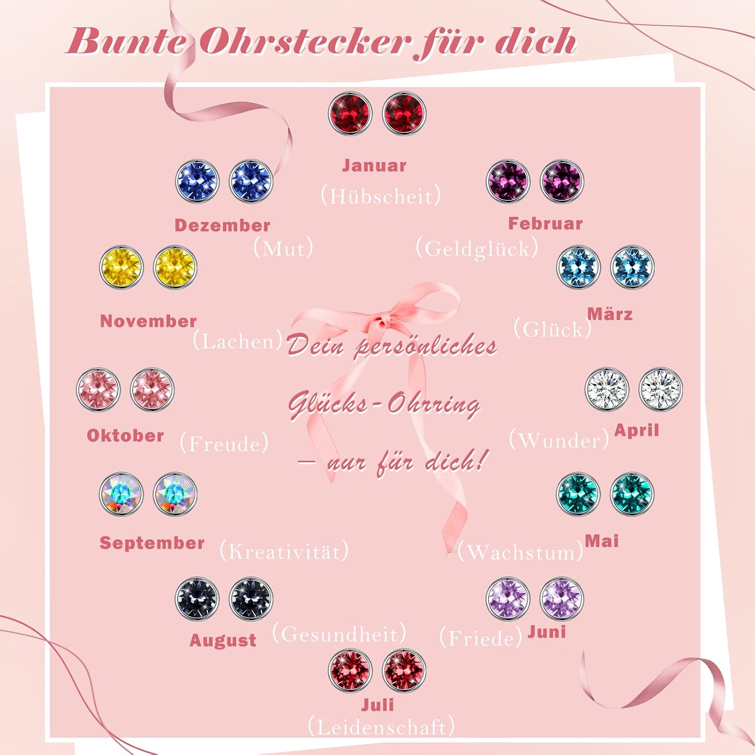 Thumbnail 3 de Hasnsofie Silber Ohrstecker 925 Ohrringe, 925 Sterling Silber 8mm Rund Klein Ohrstecker Ohrringe, Unisex Silber Ohrringe für Damen Herren Schwarz/Lila/Aurore Boreale/Blau/Rot/Weiß/Grün
Hasnsofie Silber Ohrstecker 925 Ohrringe, 925 Sterlin…