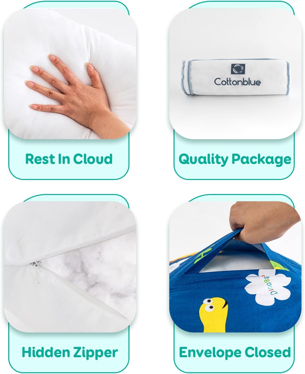 Detalle 2 de Cottonblue Toddler Pillow 14 x 19 Inches