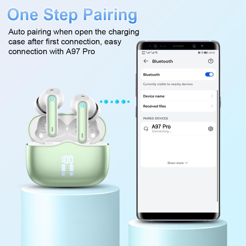 Detalle de Cuffie Bluetooth 5.3 con 4 microfoni IP7