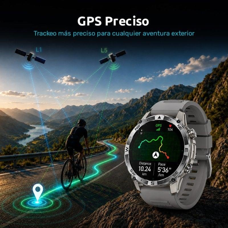 Detalle de Nilait Watch Cometta One: smartwatch AMOLED con GPS de alto rendimiento (Gris)