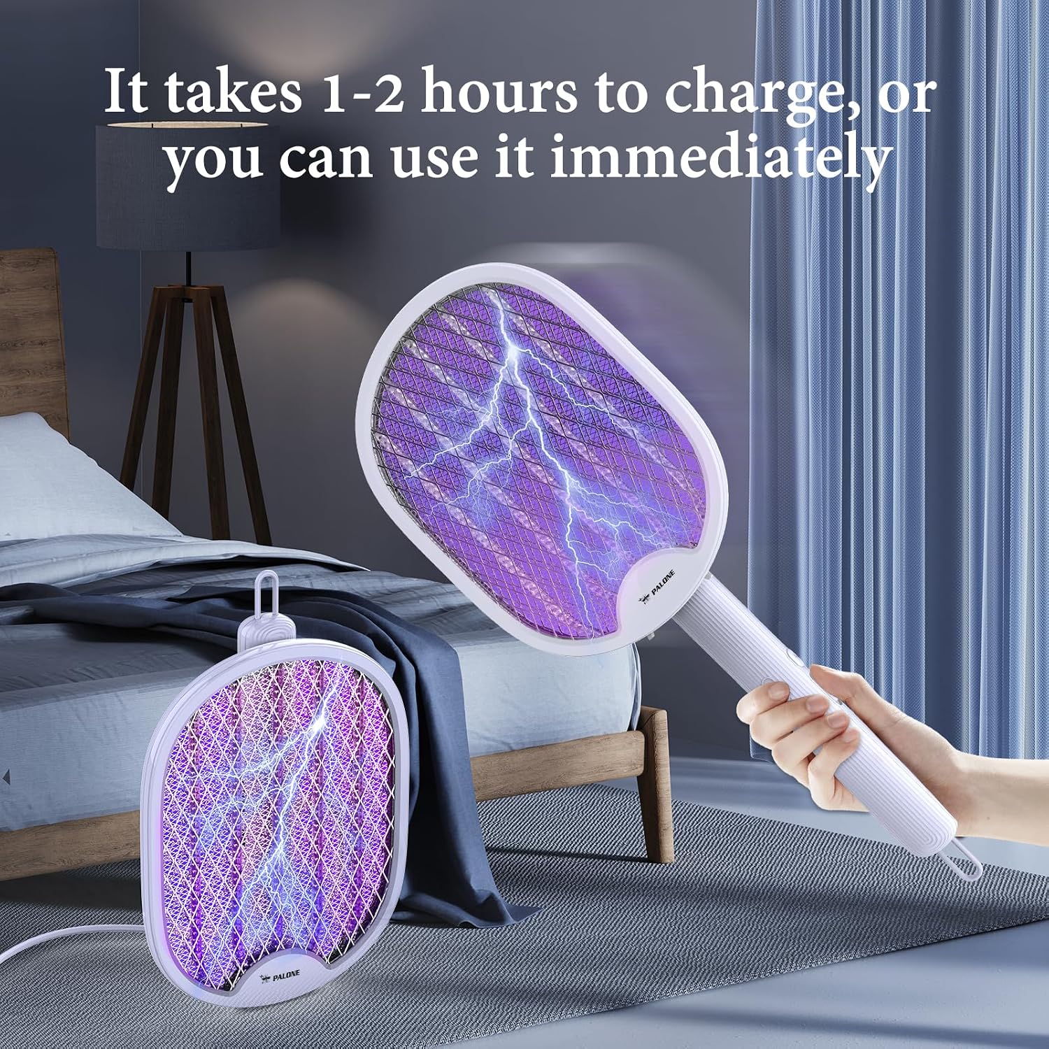 Thumbnail 6 de PALONE Electric Fly Swatter 4000V Foldable with USB-C and 3-Layer Mesh