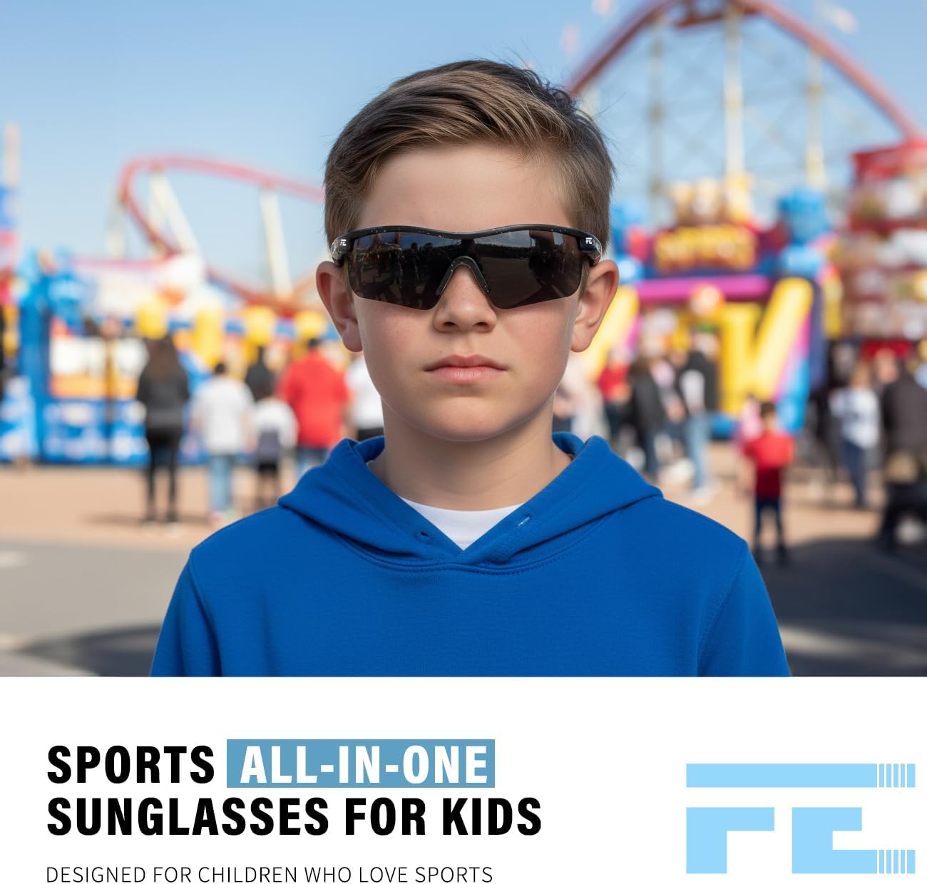 Thumbnail 1 de FEISEDY Kids Polarised Sports Sunglasses: Lightweight TR90 Frame for Active Children (B2454)
