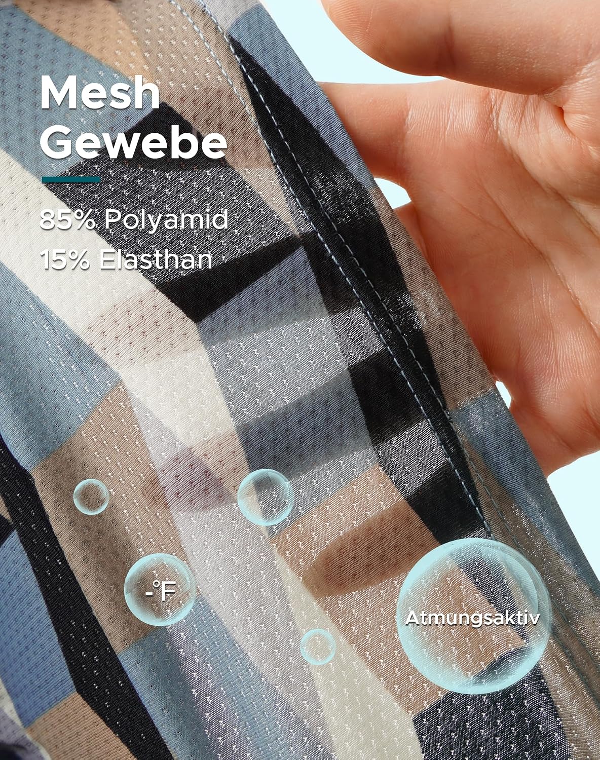 Detalle 2 de INNERSY bokserki męskie z siateczki z rozporkiem, lekkie i szybkoschnące