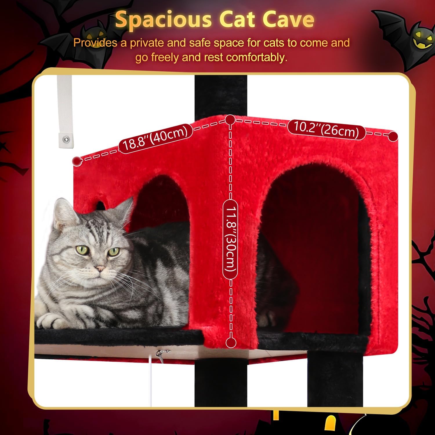 Detalle de Globlazer F53 Gothic Cat Tree Tower, 5 Levels, Hammock and Condo
