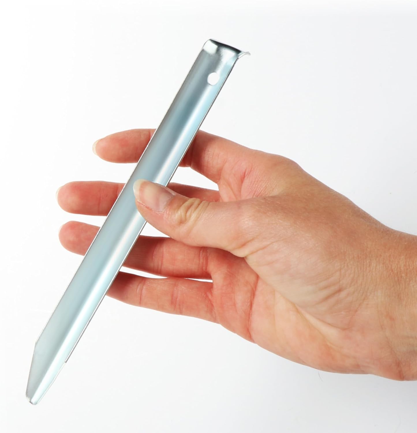 Thumbnail 4 de COM-FOUR® 12x picchetti per tende in acciaio – semicircolari, robusti e con foro per estrattore