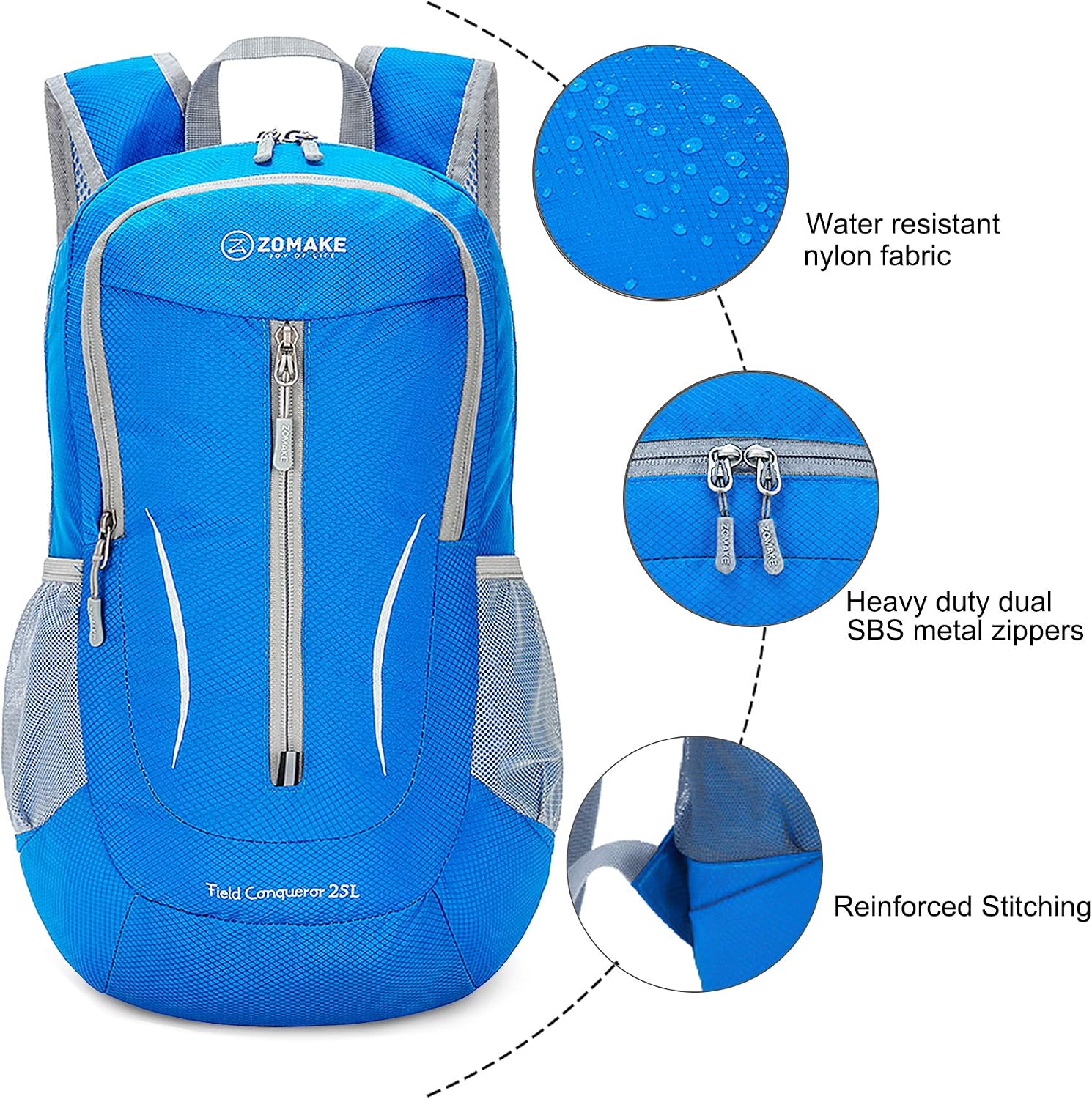 Detalle 1 de ZOMAKE Sac à dos pliable 25 L