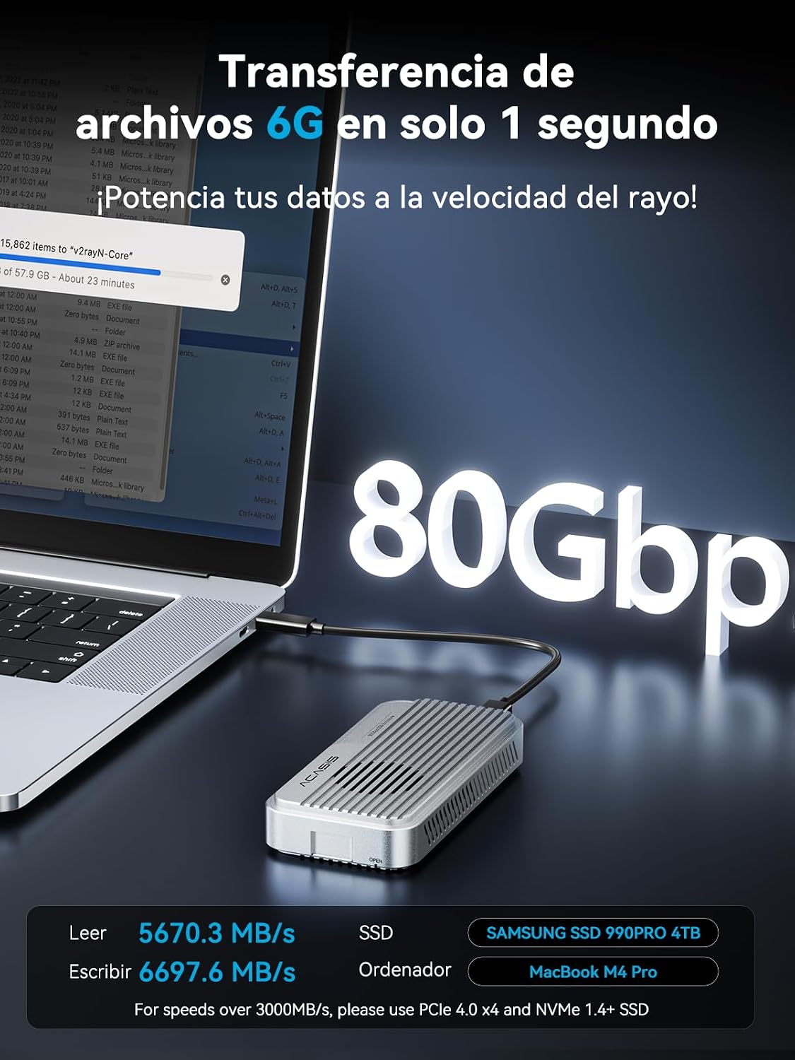 Thumbnail 1 de ACASIS TB501Pro-SL 80Gbps NVMe enclosure