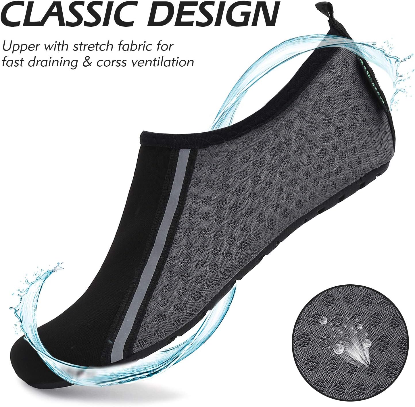 Thumbnail 2 de SAGUARO Unisex Badeschuhe & Schwimmschuhe mit rutschfester Gummisohle (37–47)