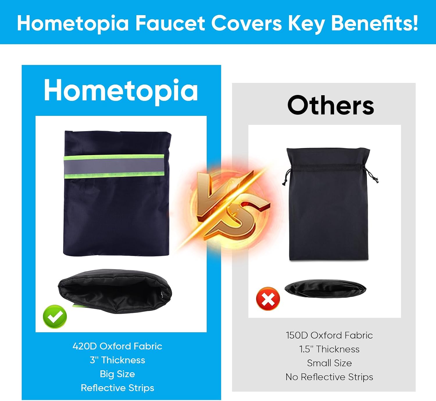 Thumbnail 6 de Hometopia Faucet Covers 788e2, 4-Pack Waterproof Outdoor Spigot Covers