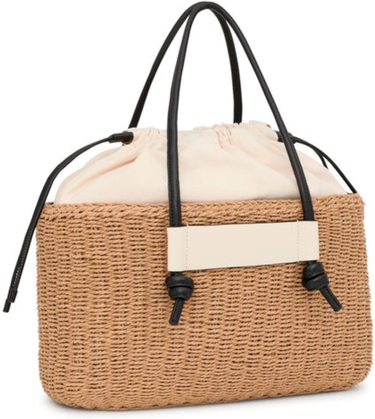 Detalle de Tous Capazo Grande Negro Scoubidou para Mujer – 23,5 x 39 x 14 cm