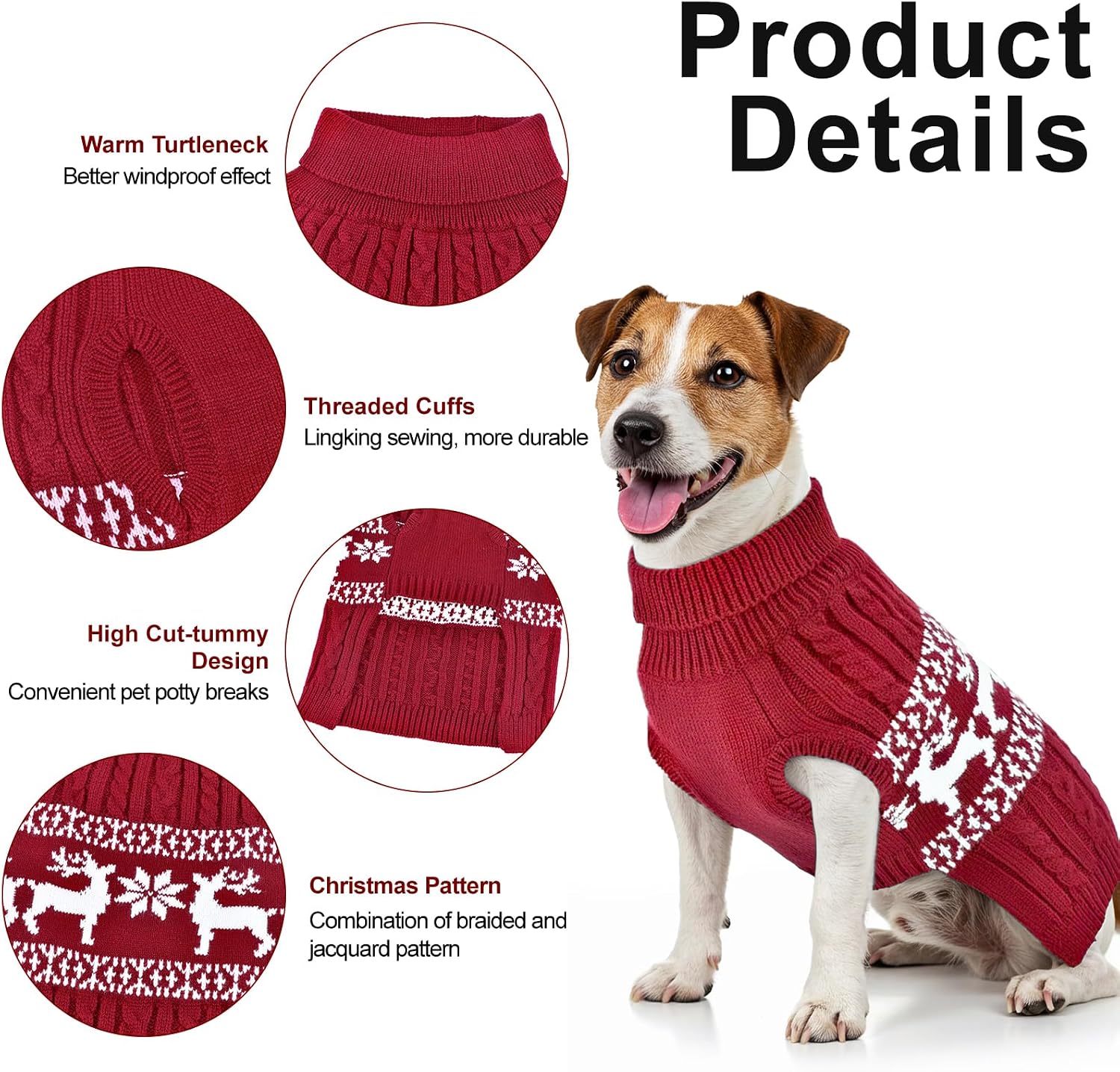 Detalle de Vehomy Dog Sweater 4XL