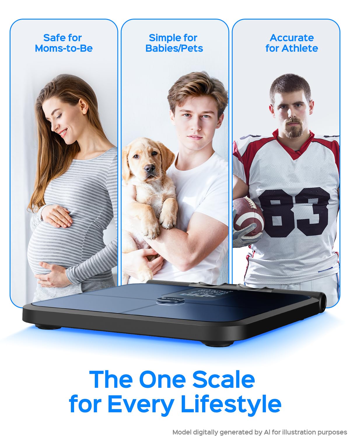 Thumbnail 6 de Tychesy Smart Scale for Body Weight, Fat and Composition with 8-Electrode Analysis