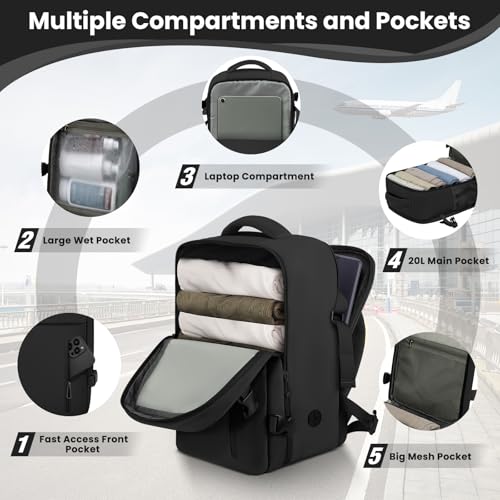 Detalle de OTAHGK Mochila de Viaje Cabina ✈️ 40x20x25 Ryanair Hombre/Mujer