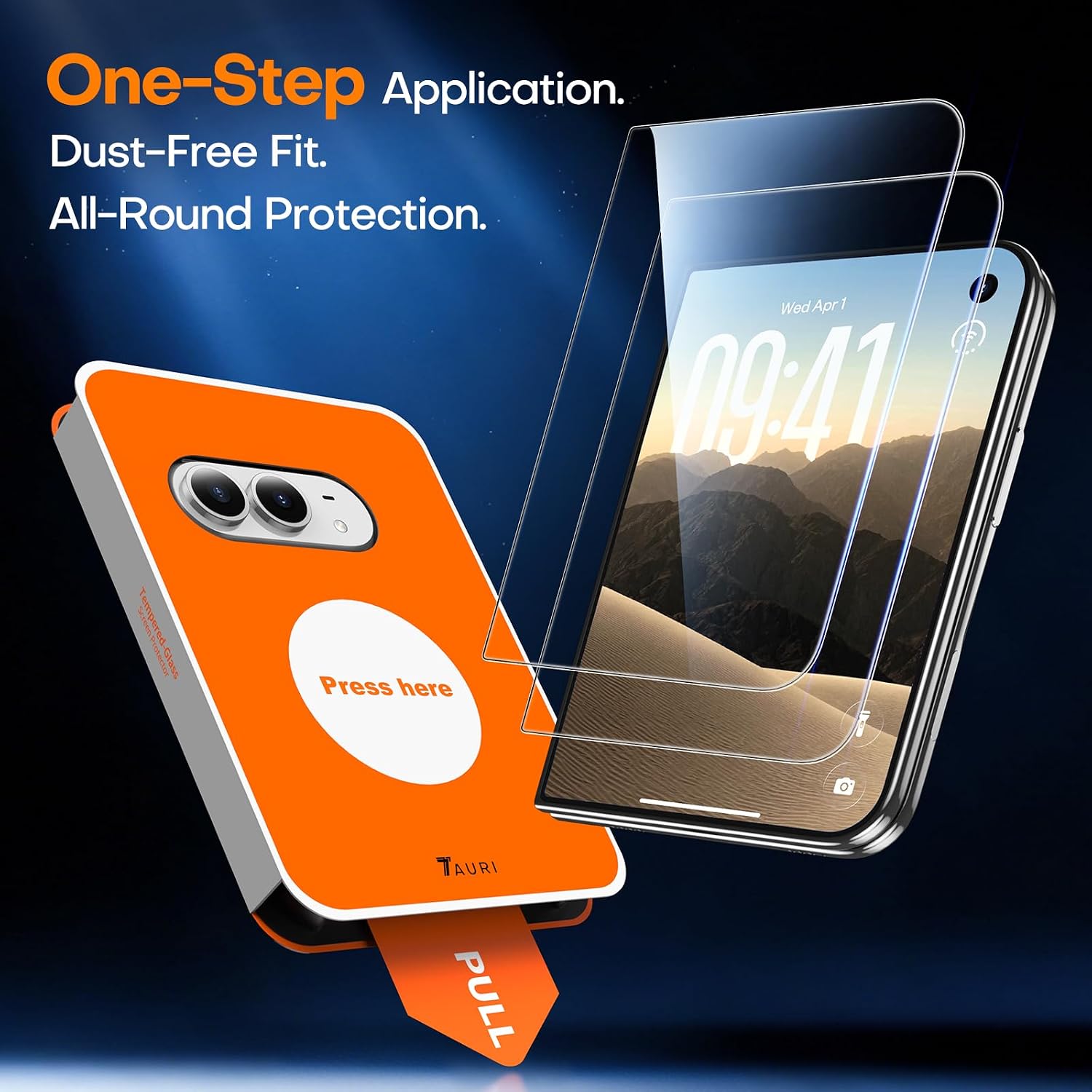 Thumbnail 6 de TAURI iPhone Duo Screen Protector, 2-Pack Clear 9H Tempered Glass