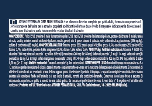 Detalle de Advance Veterinary Diets Urinary per Gatti – Cibo da 8 kg per problemi del tratto urinario
