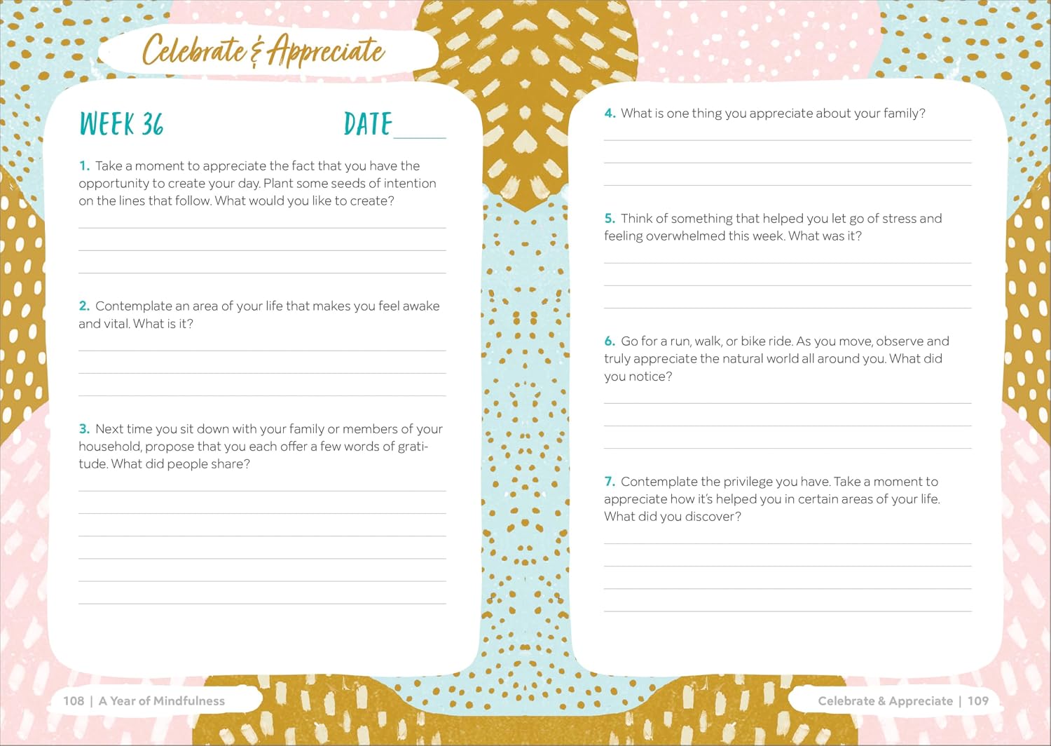 Detalle de A Year of Mindfulness: A 52-Week Guided Journal to Cultivate Peace and Presence