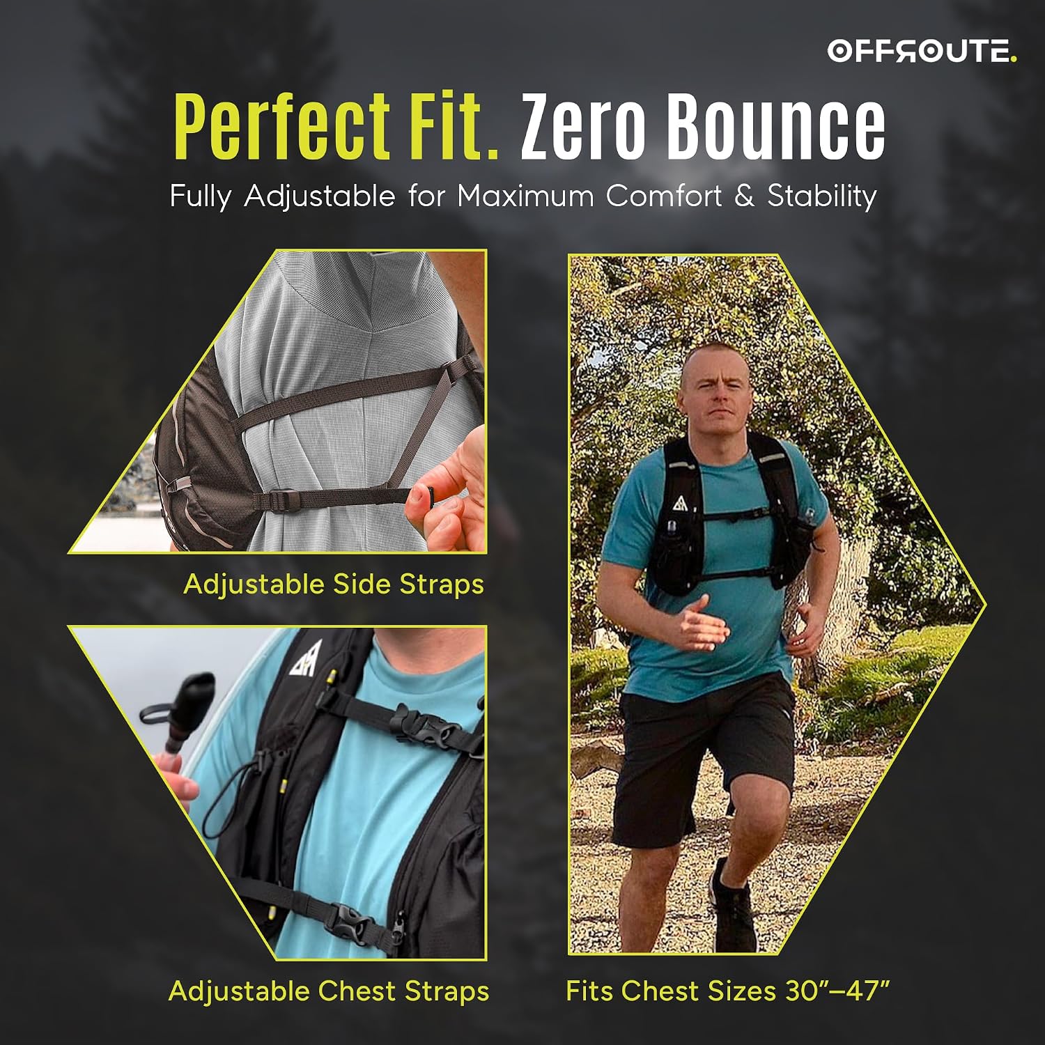 Detalle 2 de OFFROUTE Running Vest hydration pack with phone holder