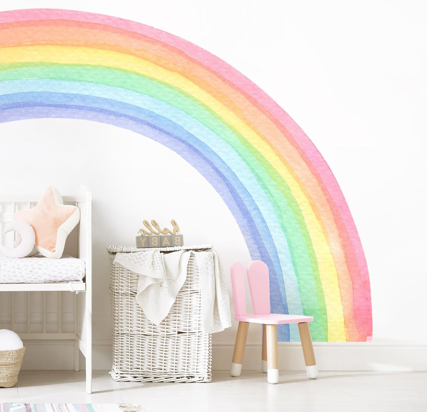 Detalle 2 de Supzone Wandtattoo Regenbogen Groß 143 x 160 cm
