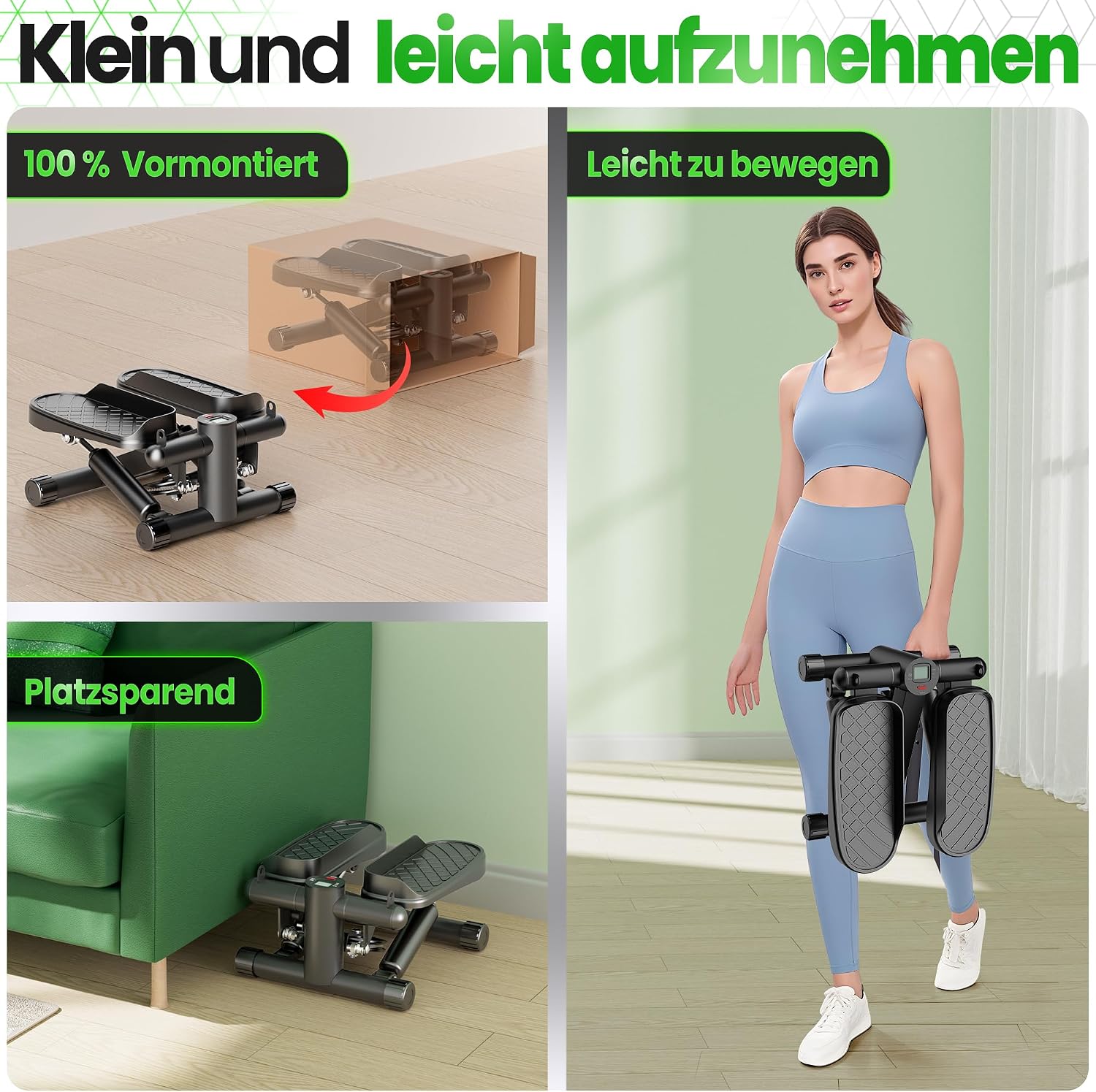 Thumbnail 5 de Ultrasport Stepper mit Widerstandsbändern 100 KG