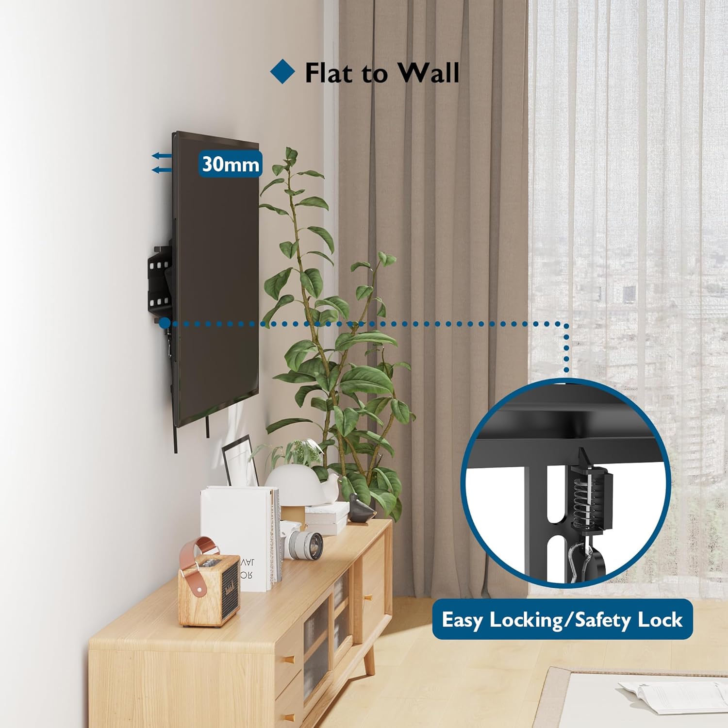 Thumbnail 4 de BONTEC Ultra Slim TV Wall Bracket 45kg